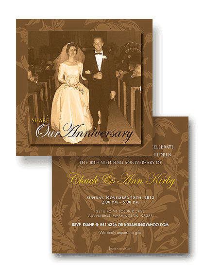 50-Year Wedding Anniversary Invitation